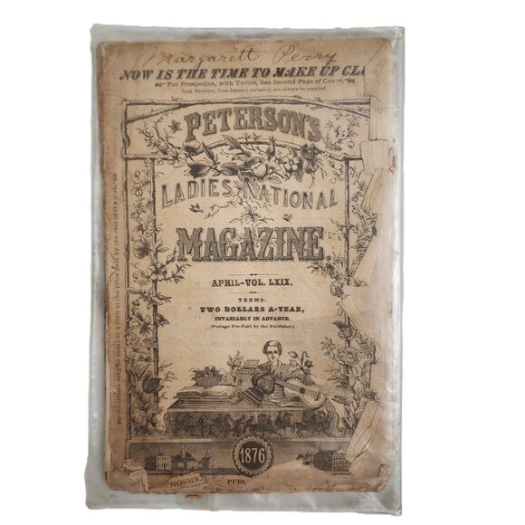 Peterson's Ladies National Magazine April Vol LXIX 1876 Antique RARE - Picture 2 of 6